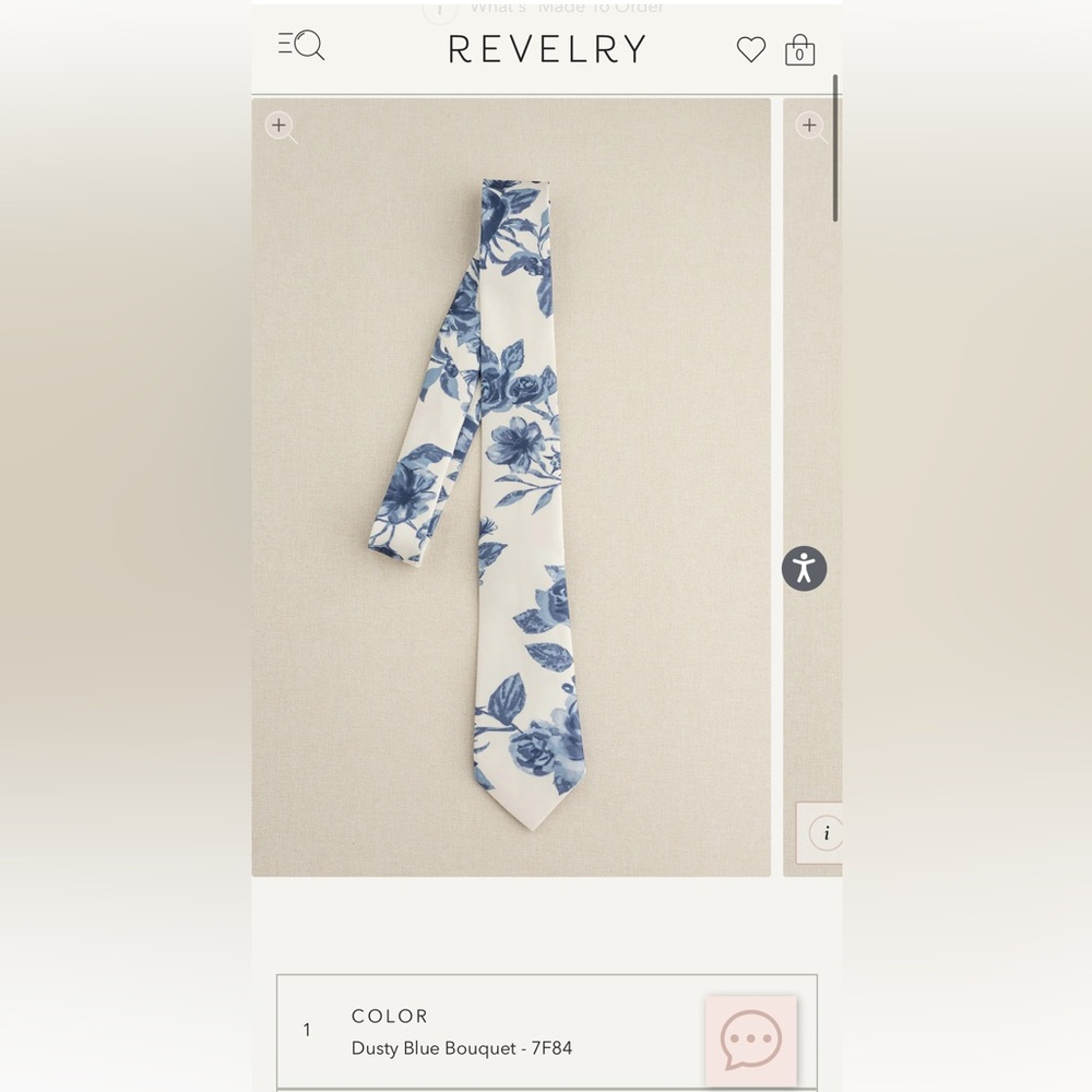 Revelry satin floral men’s tie